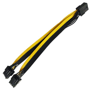 PCI-e 8pin FeMale to Dual 8Pin (6+2) Male GPU Computer Power <strong>Cable</strong> for Graphics Video Card