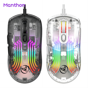 Trasparente RGB modalità di illuminazione programmabile Mouse 12800-DPI ergonomico Computer ufficio Gamer Mouse per PC portatile - Product Image 1