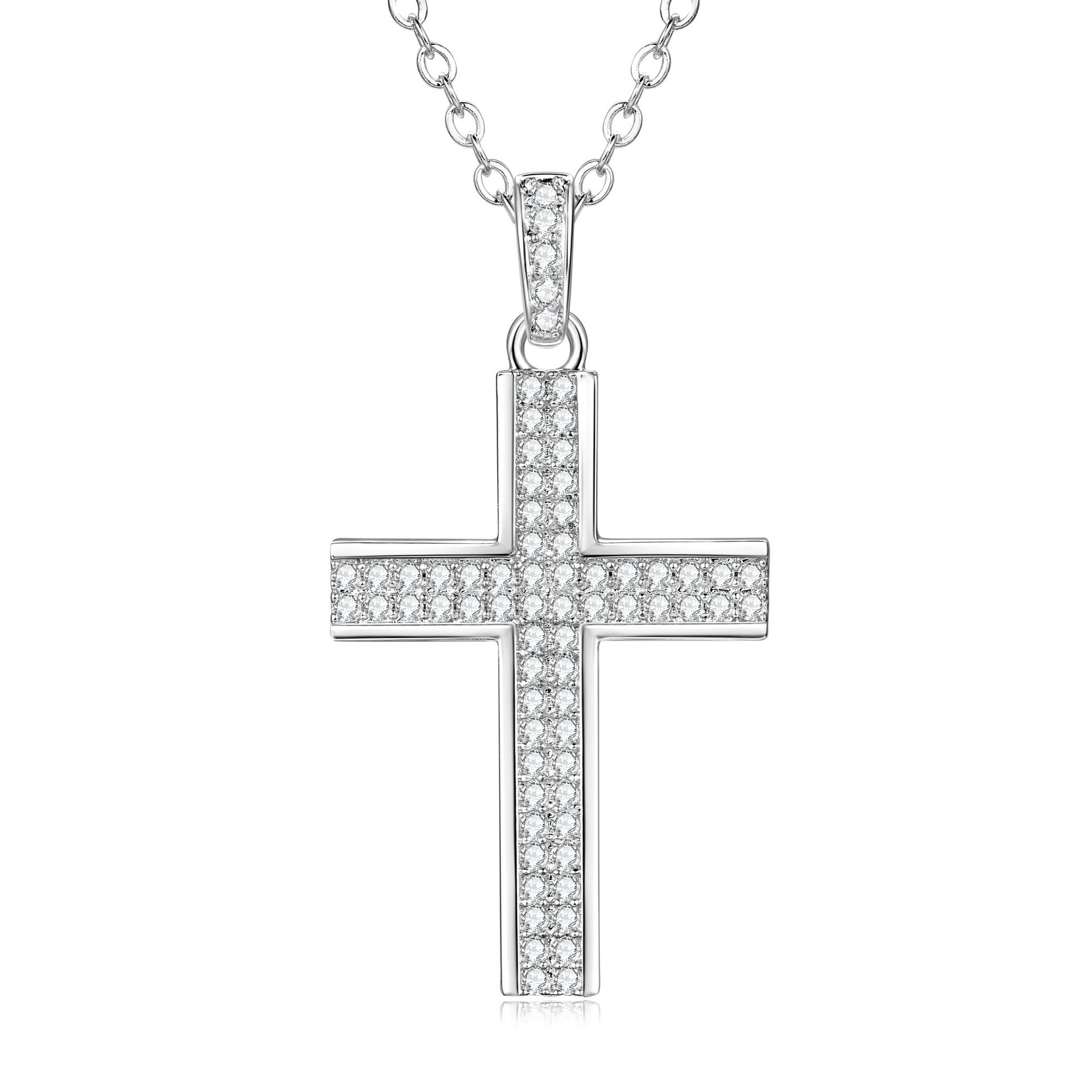 Zircon 1.1mm*64pcs White Gold Plated