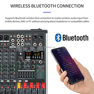 MC-AT12 12チャンネルオーディオミキサーコンソールグループ化機能付き音楽ミキサーBluetooth USB 99 DSP効果ステージイベント用