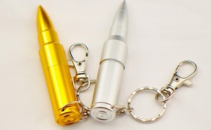 创意促销礼品Usb 2.0接口定制徽标印刷金属子弹形状Usb闪存键 - Product Image 3