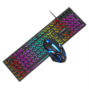 TWOLF Wired RGB Backlit <strong>Keyboard</strong> &amp; <strong>Mouse</strong> Combo Hot Sale Arrival for PC Gaming USB Interface 104 Keys Standard - Product Image 1