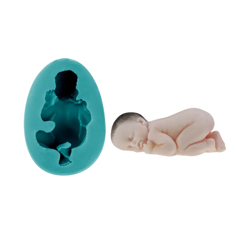 Moule de poupée 3D en Silicone pour bébé, outils de cuisson et de cuisine, longues manches, Fondant, corps complet, Reborn