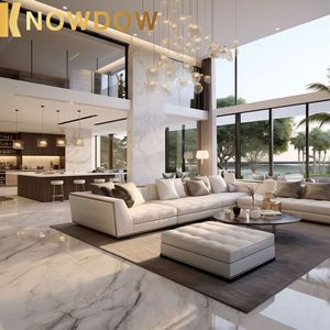 KNOWDOW 3D渲染视频演示现代平面设计解决方案豪华浴室梳妆台电视