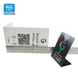 Tùy chỉnh in ấn Acrylic NFC Bảng hiển thị đứng tag213 menu nhà hàng NFC Google xem xét NFC bảng đứng hiển thị - Product Image 5
