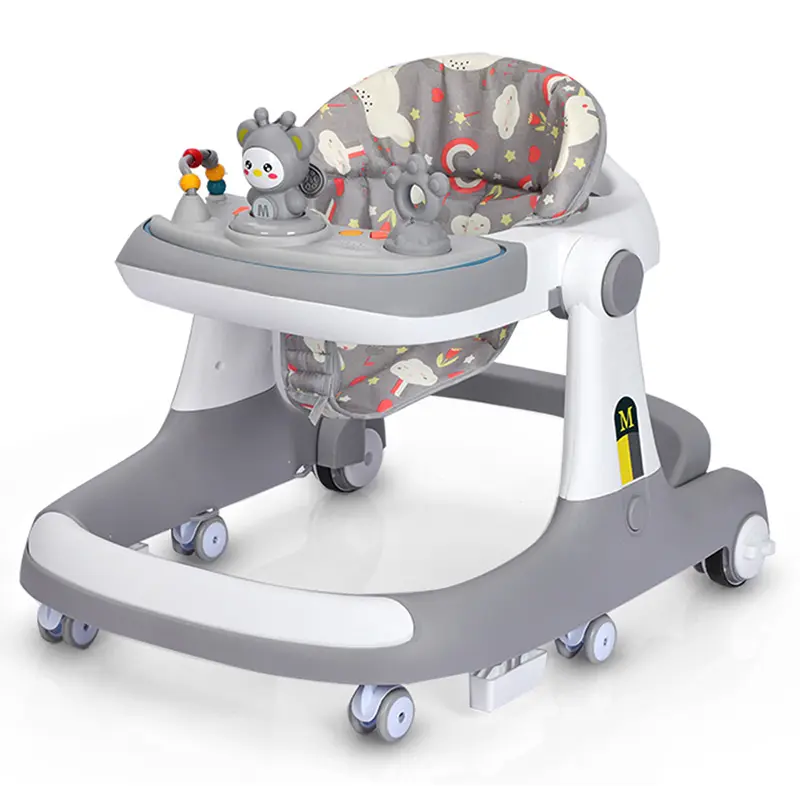 Andaderas Para Bebes Trotteur pliable pour bébé Marchette d'apprentissage assis-debout pour enfants Marchette multifonctionnelle pour bébé 4 en 1