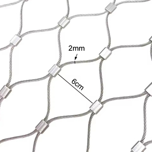 Linh hoạt hàng rào an toàn lưới-thép không gỉ 304/316 Wire Rope <span class=keywords><strong>Net</strong></span> cho atrium & xây dựng nội thất bảo vệ - Product Image 6