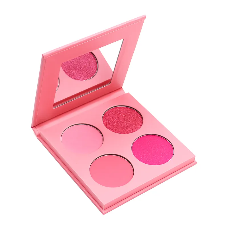 Groothandel Vegan Roze Oogschaduw Pan 4 Kleuren Oogschaduw Palet Private Label Voor Dagelijks En Bruiloft Make-Up