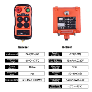 Q200 Q202 interruttore a pulsante da 24volt 2 pulsanti ricevitore trasmettitore Wireless telecomando per gru radiocomando industriale - Product Image 4