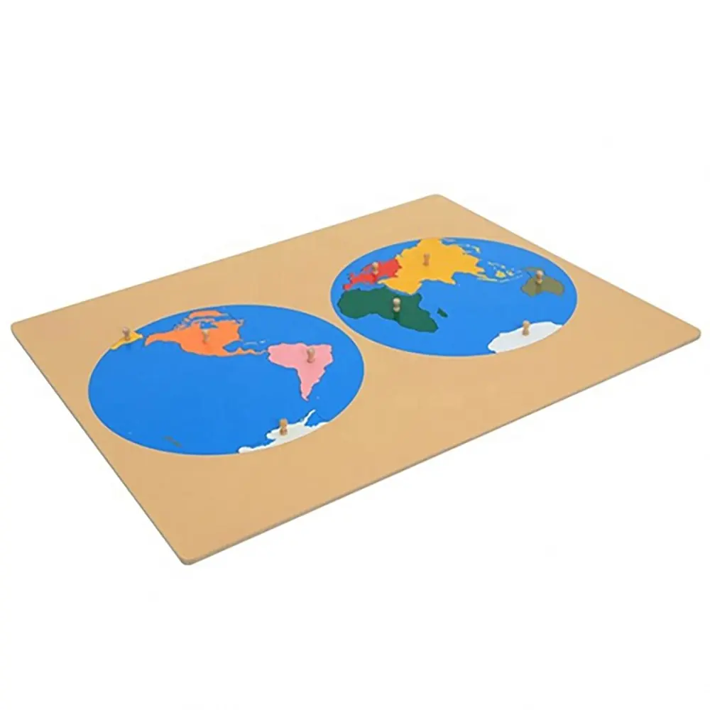 Satrlink Montessori Geographie Lernspiel zeug Frühe Lehre Holz Weltkarte Puzzle