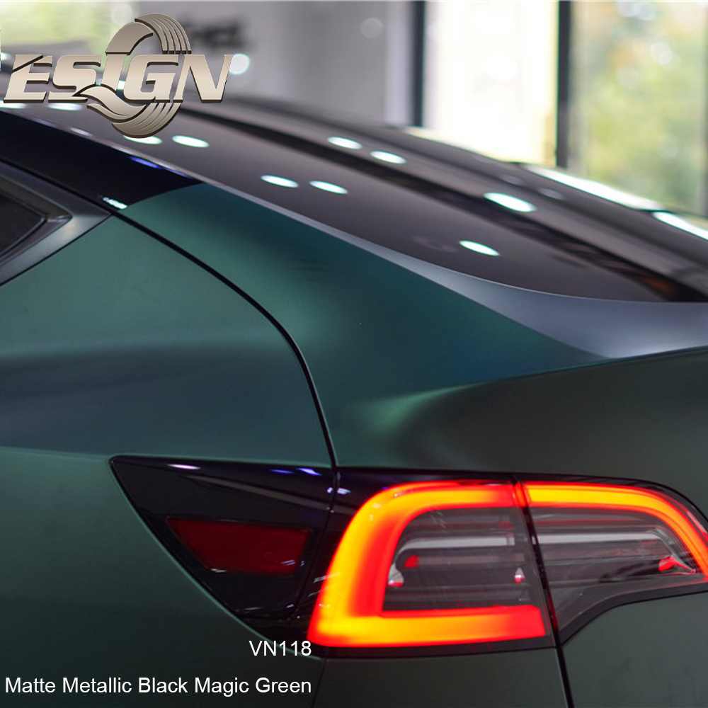 Matte Metallic Black Magic Green