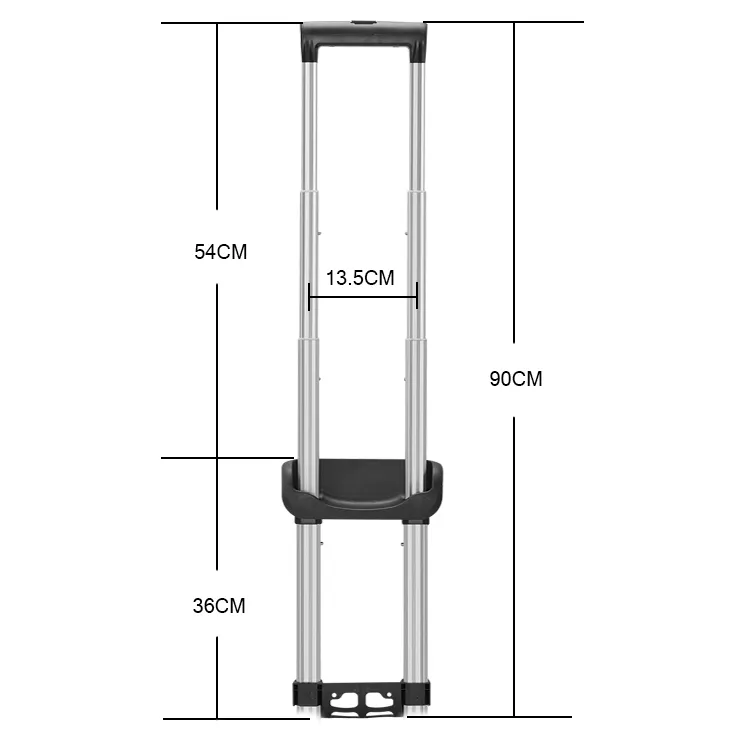 Asa telescópica de aluminio para equipaje, piezas de repuesto para maleta, producto nuevo, 2/3/4 secciones