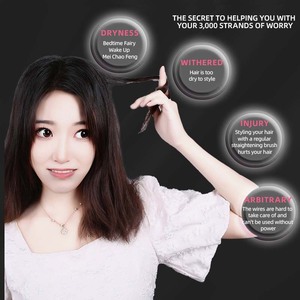 Inalámbrico 2-en-1 Hair Styler Tool Nylon Straightener Brush Peine eléctrico con 6400mAh Gran capacidad - Product Image 2