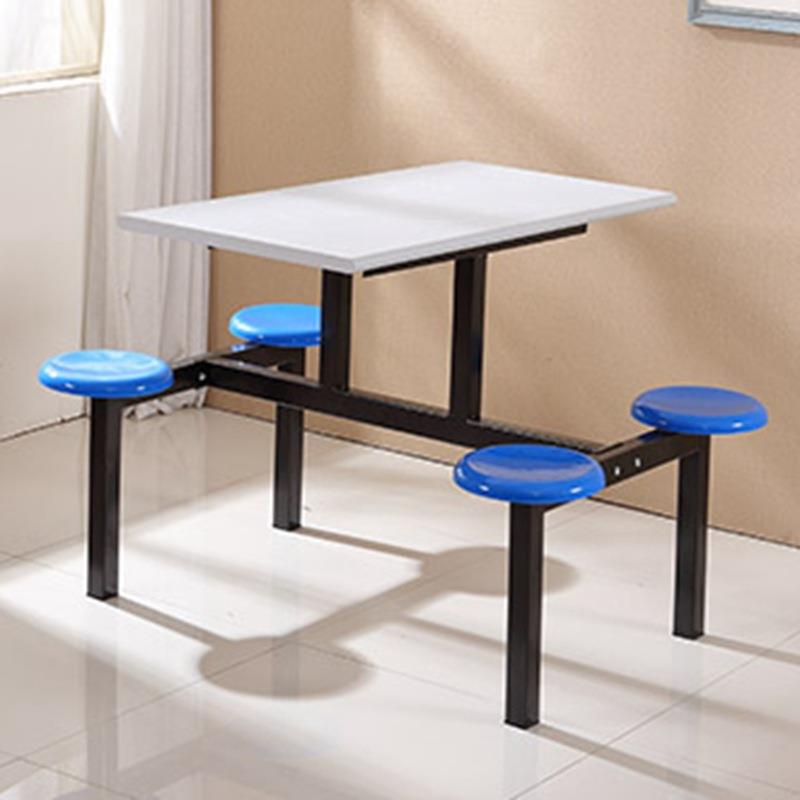 Fireproof board tabletop 4-person round stool