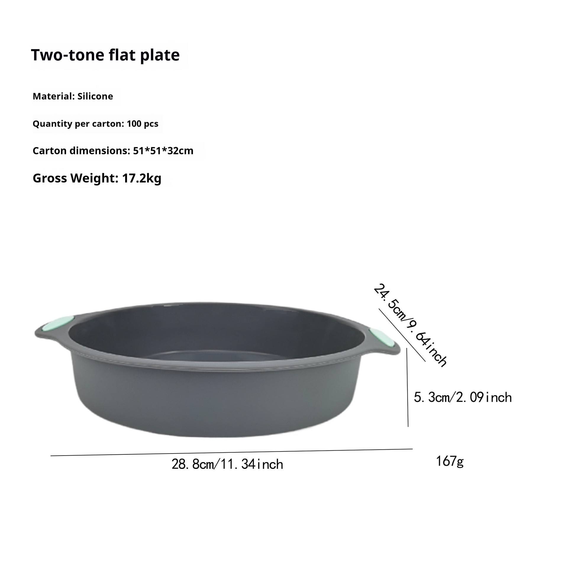 Plat de cuisson rond bicolore