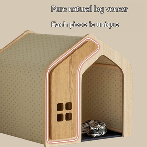 Katı ahşap evcil kedi ve köpek evleri her mevsim için uygundur küçük ve orta ölçekli köpek evleri, villa, kafes ve yuvalar