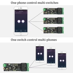 2チャンネルスイッチワイヤレスWiFiスイッチモジュールスマートライフアプリリモコンDIYスマートホーム2チャンネルリレー - Product Image 3