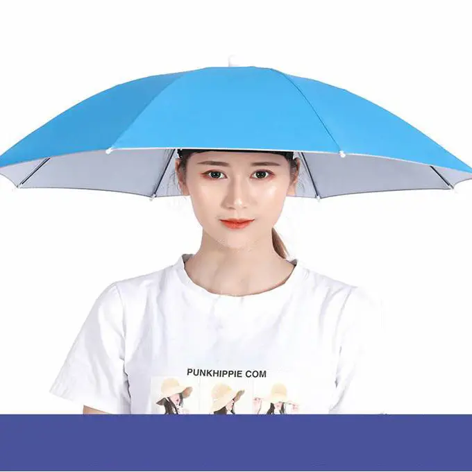 للبيع بالجملة MOQ منخفضة مظلة فضية يمكن تخصيصها مع شعار يمكن تعليقها على الرأس صغيرة الحجم