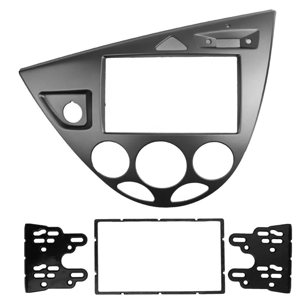 2 rádio Fascia para 2006 Ford Fiesta Foco DVD Duplo Din Adaptador Stereo Traço Instalação Montagem Kit Guarnição Quadro Moldura cobrir