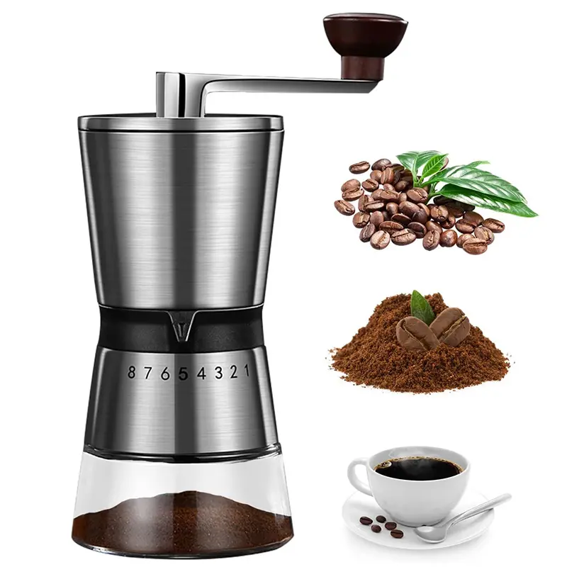 Molinillo de café Manual portátil de alta calidad de acero inoxidable 420 Burr Espresso Mini pequeño molino de mano