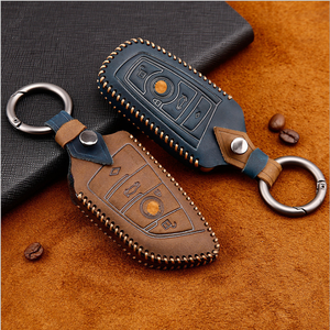 Genuine Leather Handmade Car <strong>Key</strong> Cover <strong>Key</strong> Case for <strong>BMW</strong> 1 2 3 4 5 6 7 Series X1 X3 X4 X5 X6 F30 F34 F10 F07 F20 G30 F15 F16 - Product Image 1