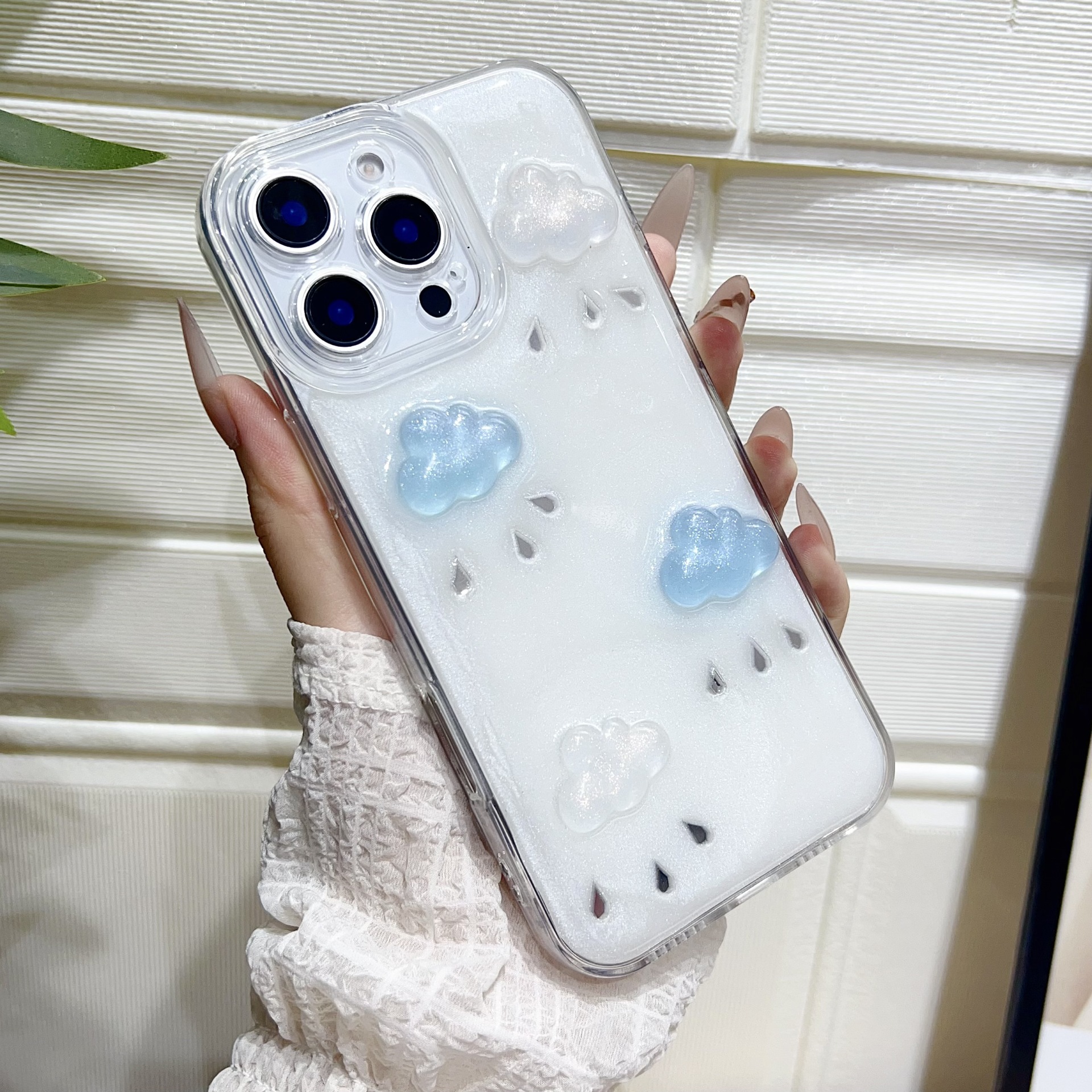 Colored Cloud Raindrop Epoxy Case