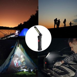 ไฟฉาย LED ชาร์จไฟได้ USB, ไฟฉายช่างพร้อมฐานแม่เหล็กพับได้สำหรับซ่อมรถยนต์แรงดันไฟฟ้า6V - Product Image 2