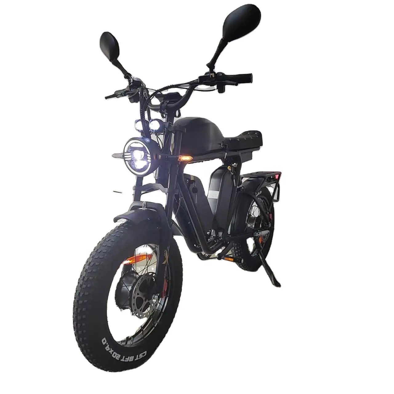 Elektro fahrrad 52V Dreifach batterie 70Ah 2000W Langstrecken-Voll federung Hydraulische Bremse Fett reifen Doppelmotor-Elektro fahrrad