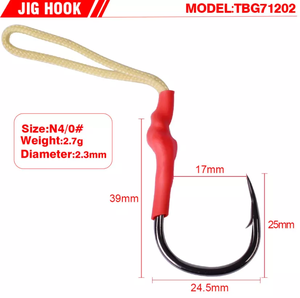 Wholesales 5pcs/bag High-carbon Steel Assist Bait <strong>Hooks</strong> <strong>With</strong> PE <strong>Line</strong> Jig Big Fishing <strong>Hooks</strong> Iron Plate Sea Fishing <strong>Hook</strong>