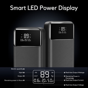 25000 için güç monitörü 100 Tech ile en güvenli sıcaklık kontrol cihazı mah taşınabilir şarj cihazı PC bilgisayar Watt 65 Watt şarj cihazı - Product Image 4