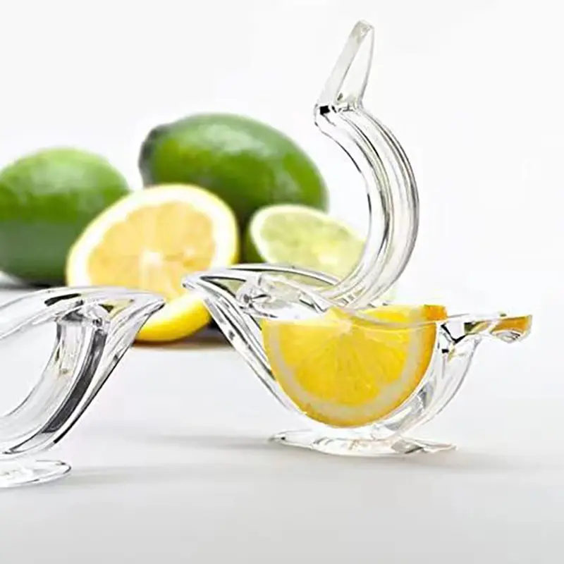 Hot Sales Mini Manual Bird Shaped Lemon Squeezer Juicer Acrylic Lemon Squeezer Kitchen Portable Transparent Lemon Squeezer