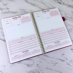 Hardcover Meeting <strong>Notebook</strong> for Work <strong>With</strong> Action Items Project Planner <strong>Notebook</strong> for <strong>Note</strong> Taking Office Business Meeting <strong>Notes</strong> - Product Image 5