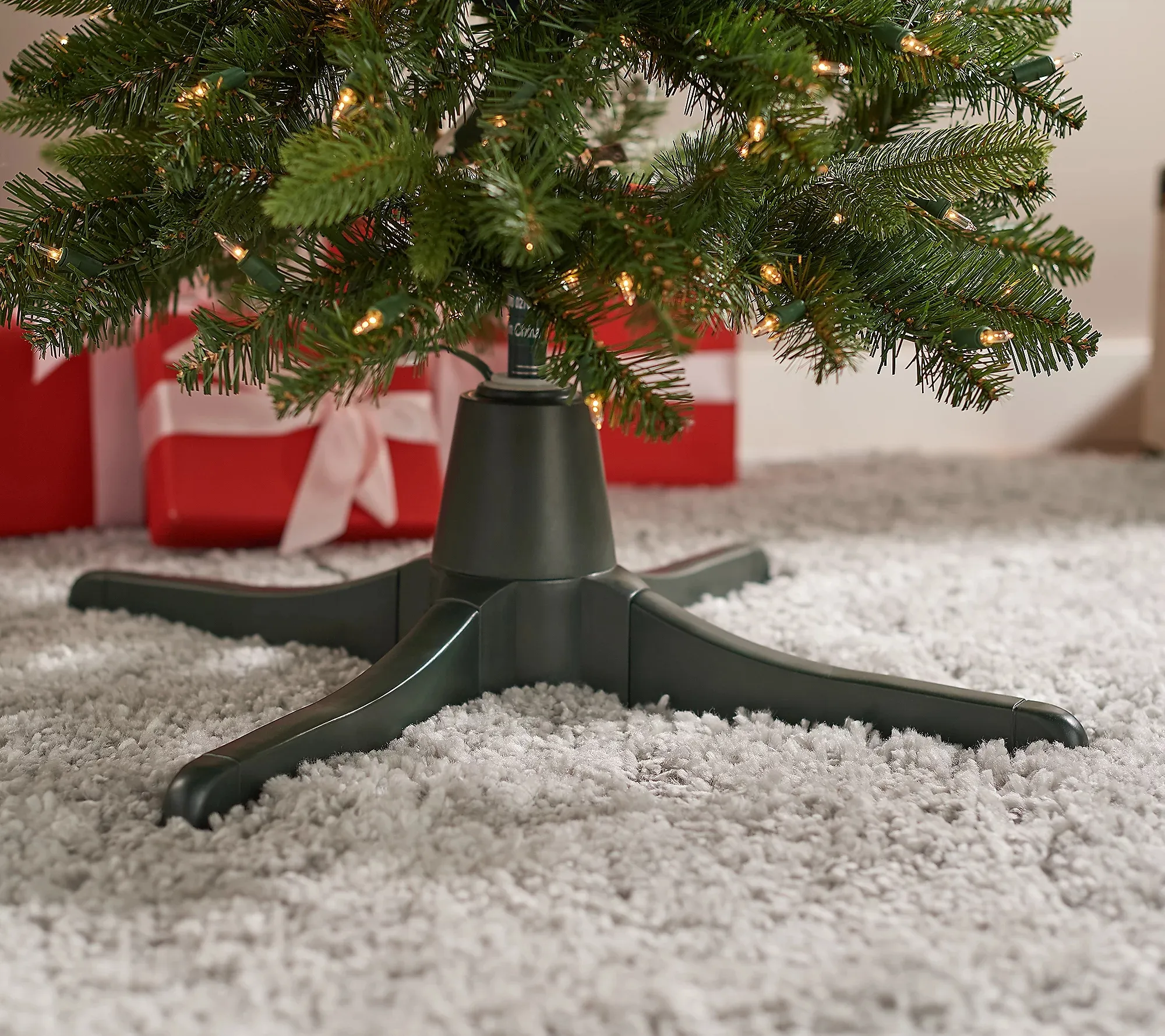 Support d'arbre de Noël en plastique rotatif artificiel de 360 degrés de vente chaude pour le grand arbre