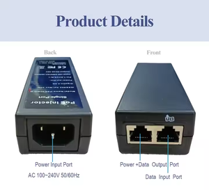 PSE30W Gigabit 52V-56V IEEE802.3Af <strong>2</strong>.5Gbps PoE Injector Adapter RJ45 <strong>Port</strong> <strong>2</strong>-<strong>port</strong> Power Over Ethernet Plug and Play - Product Image 4
