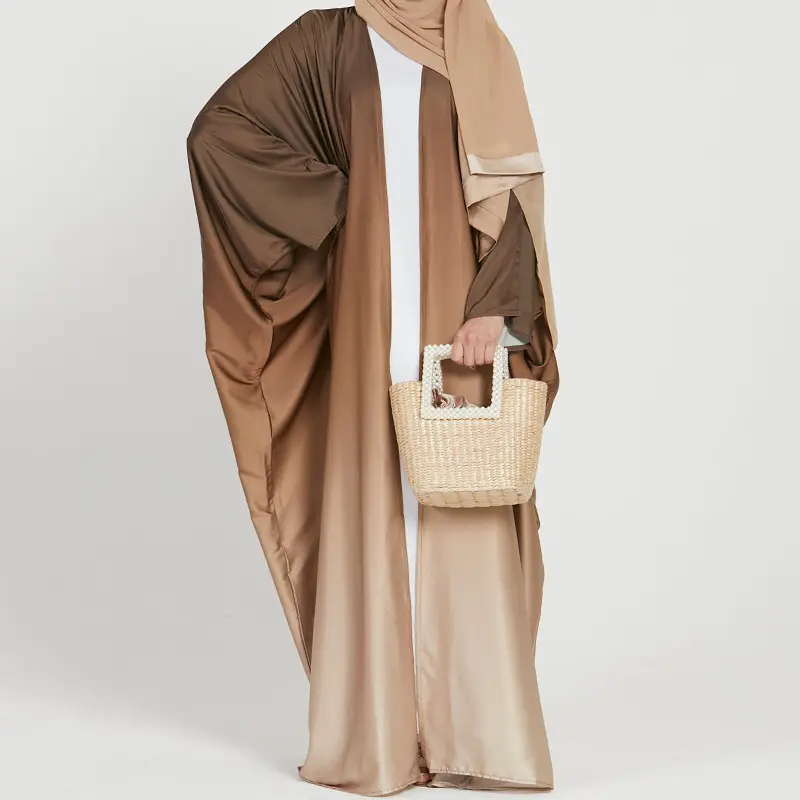 Abaya de Dubaï pour femmes, couleur dégradée, à la mode, vêtements islamiques modestes, vente en gros