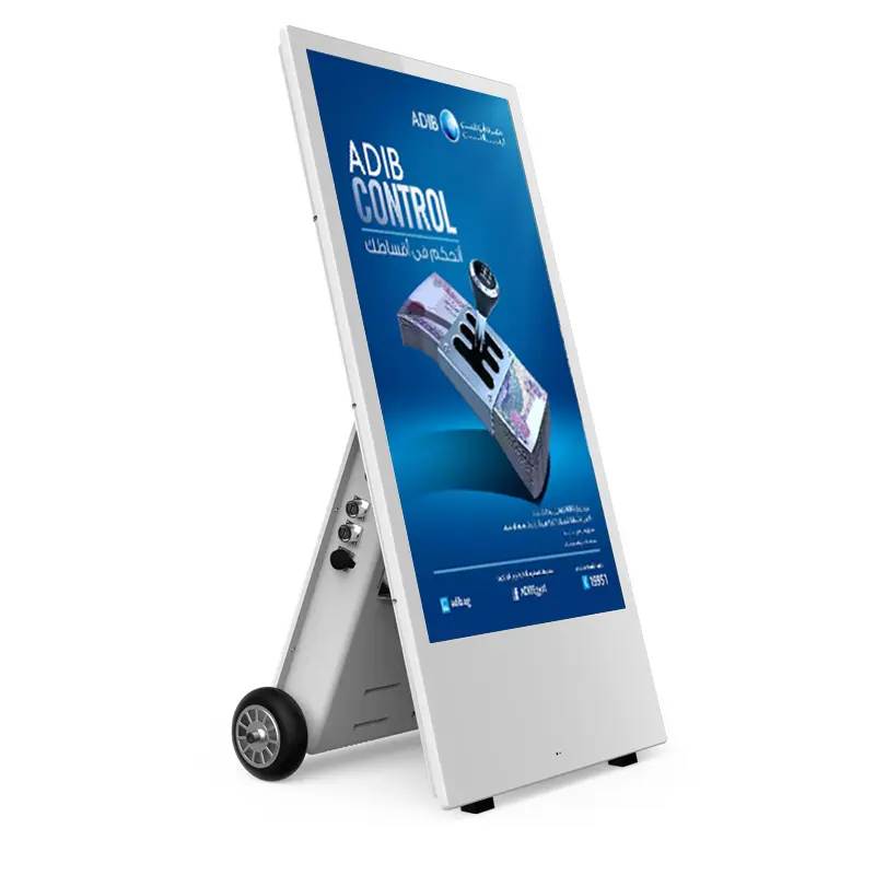 Poster digitale portatile da 43 pollici LCD Android Smart Indoor Advertising Player schermo tabellone segnaletica digitale e Display