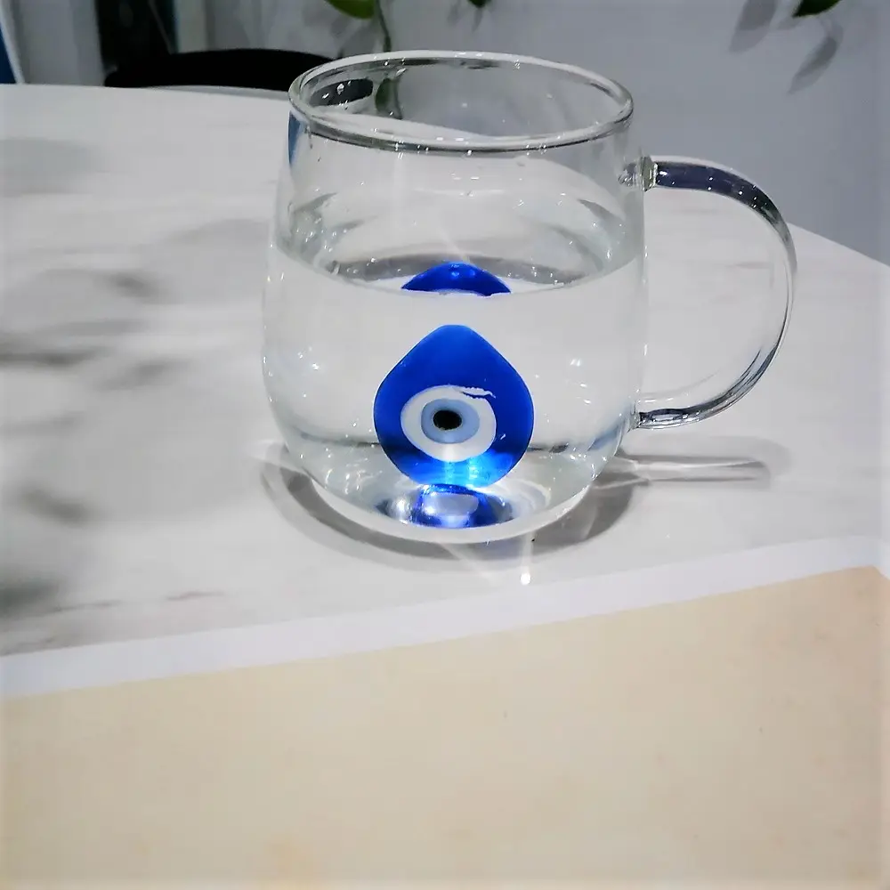 Garrafa de água de vidro, garrafa chakra de vidro para cura de cristal reiki de quartzo natural
