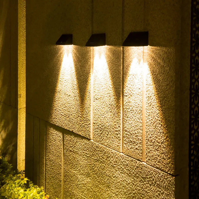 New Arrival Up And Down Solar Wall Lights For Outdoor Stairs Fence Courtyard