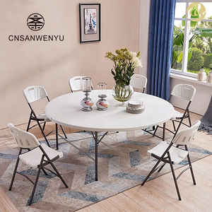 Bán buôn 1.2m Vòng HDPE gấp bảng tiệc ngoài trời đồ nội thất khách sạn xách tay nhựa đám cưới bên bàn ăn - Product Image 2