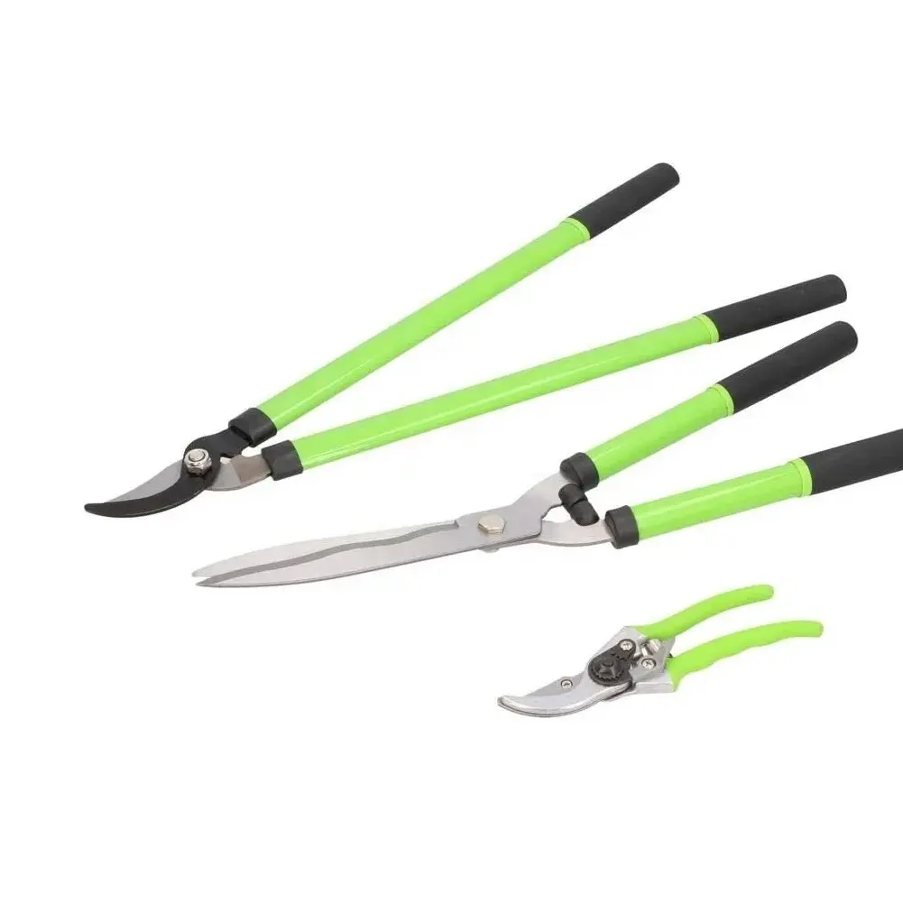 Venda quente Custo-benefício Jardinagem Tesoura 3 Pack Set Lopper Hedge Shear Pruner Bypass Ferramenta De Corte