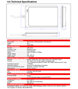 ACR122U NFCスマートカードリーダーライターISO14443プログラマーライター (SDK Android 13.56Mhz RFIDタグおよびNFCステッカーリーダーライター付き) - Product Image 3