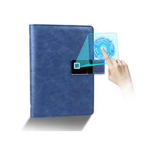 Cuaderno inteligente de negocios de grado superior, conjunto de regalos, Banco de energía, grabación, cuaderno inteligente, cuero, bloqueo de huellas dactilares, cuadernos con cargador Dual - Product Image 1
