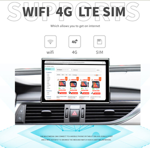 אנדרואיד carplay אלחוטית 14 מסך מגע מסך מסך מסך מגע עבור audi a6 <span class=keywords><strong>c7</strong></span> a7 2012-2018 wifi 4g 4 ליבה 8GB 64GB Gb 64 Gps טאבי מולטימדיה
