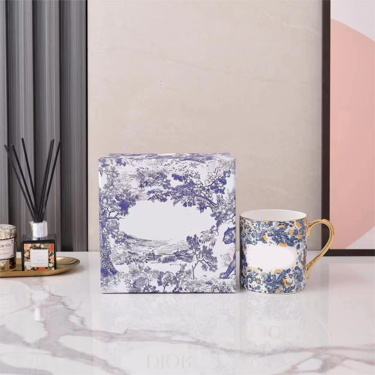 blue mug