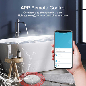 Detector de fugas de agua Tuya ZigBee Sensor de agua inteligente inalámbrico alarma IP67 110dB W Alexa Google Detector de inundación inteligente - Product Image 5
