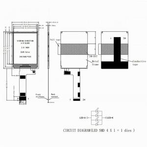 หน้าจอ <span class=keywords><strong>LCD</strong></span> TN ประเภท TFT เกรดอุตสาหกรรมขนาด2.8นิ้วความละเอียด240x320ตัวเชื่อมต่อ <span class=keywords><strong>FPC</strong></span> แบบขนาน8บิต ST7789T3ไดรเวอร์ IC - Product Image 4