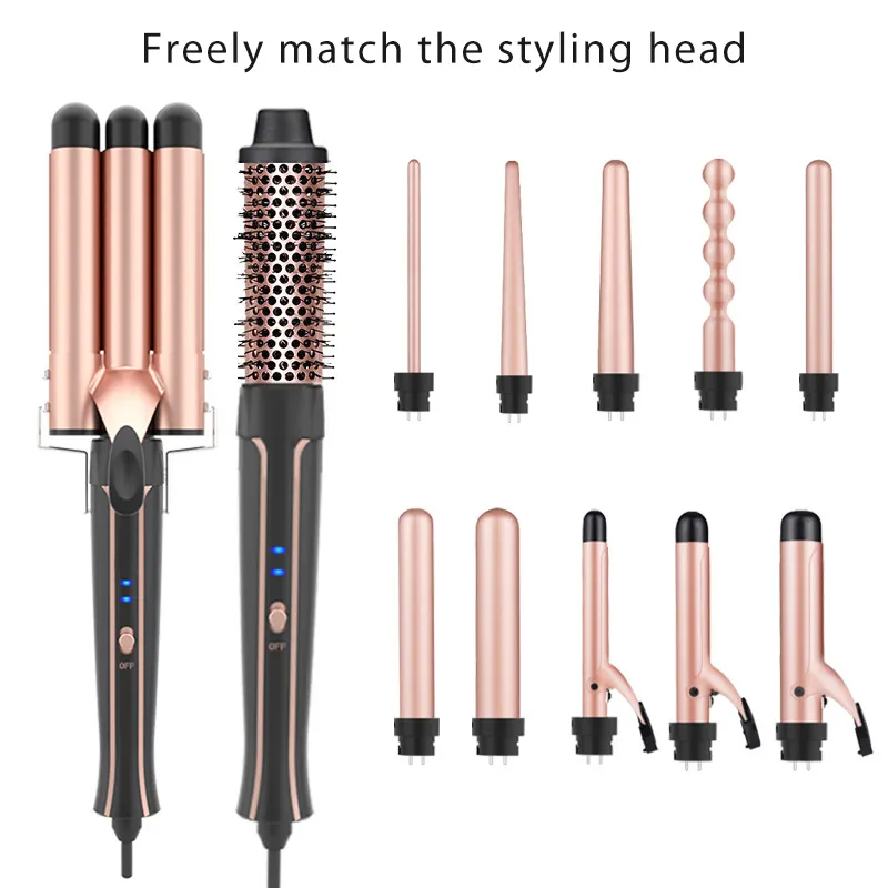 Инструменты для волос 32 мм 5 в 1 Сменные электрические щетки для завивки волос выпрямитель щетка вращающаяся керамическая автоматическая щетка для завивки волос