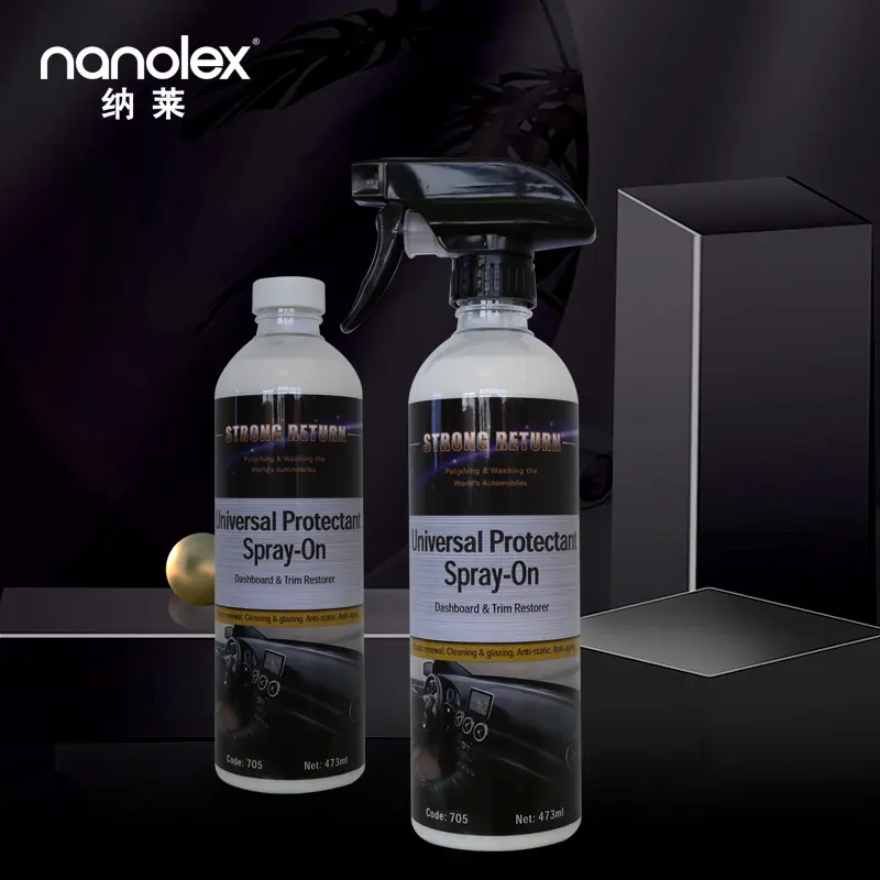 705 Nanolex восстанавливает выцветшие и тусклые пластиковые резиновые винил, возвращая черные быстро блестящие пластиковые детали для восстановления автомобильного пластика