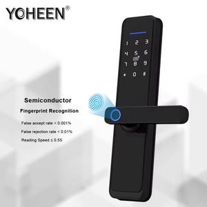 Most Popular TTlock <strong>Blue</strong> Tooth App Digital <strong>Locks</strong> Biometric Fingerprint Handle Smart <strong>Lock</strong> With Rfid Ic Card <strong>Key</strong> Code or Tuya Wifi - Product Image 3