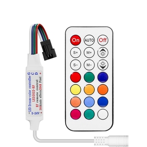 4PIN WS2815 WS2813 Мини Смарт RGBIC светодиодные полосы контроллер 2048 пикселей 21 ключ RF пульт дистанционного управления DC5-24V - Product Image 1